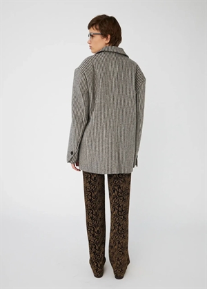 Striped oversized wool blazer Black/Powder Stripe Stella Nova 